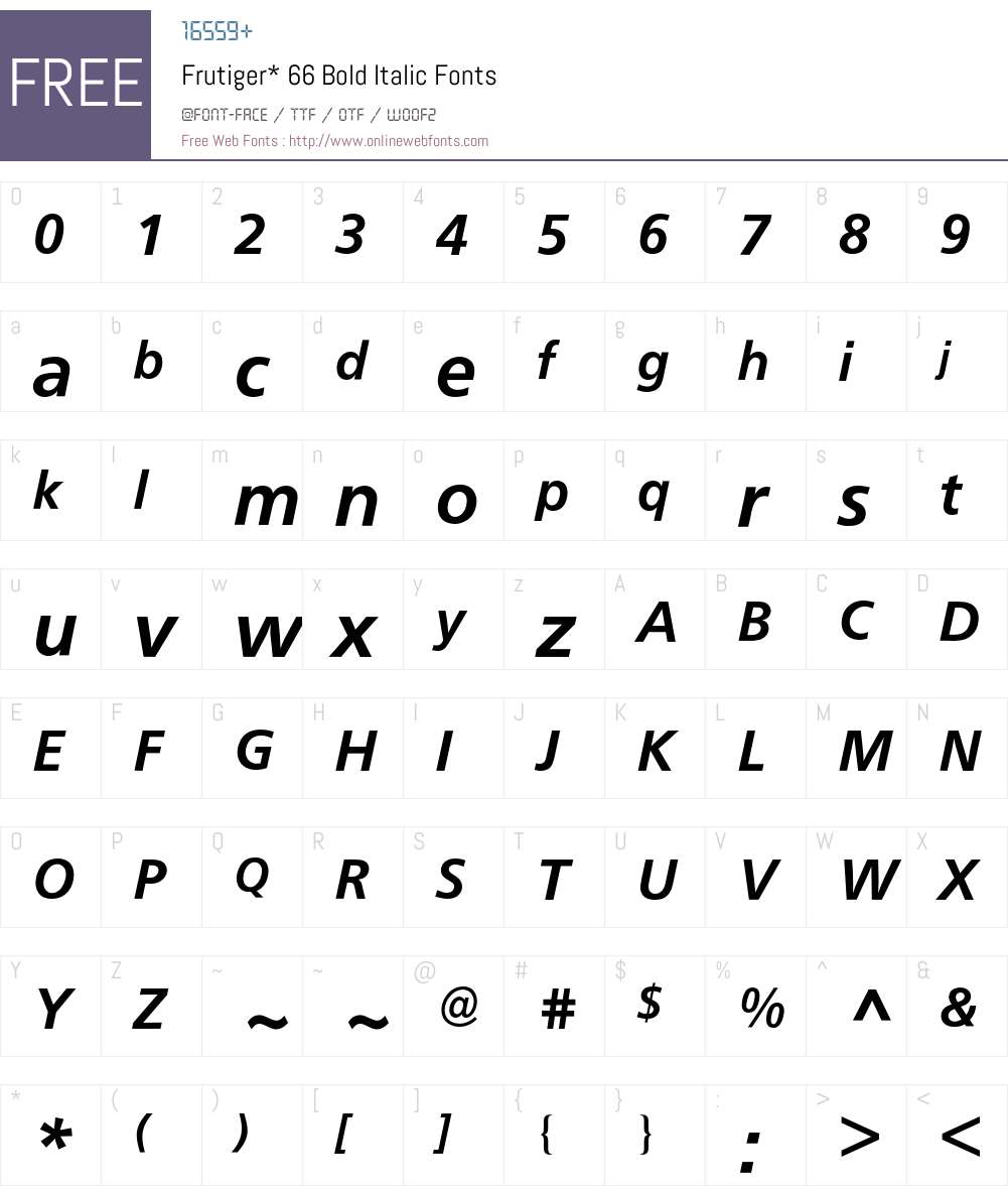 Frutiger BQ Font Screenshots