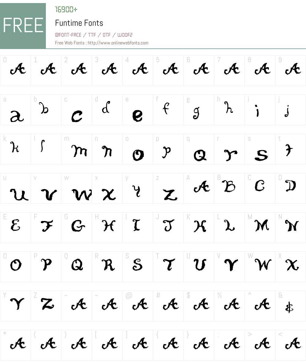 Funtime Font Screenshots