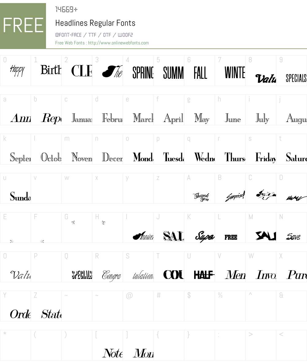 Headlines Regular Altsys Metamorphosis:4/10/92 Fonts Free Download ...