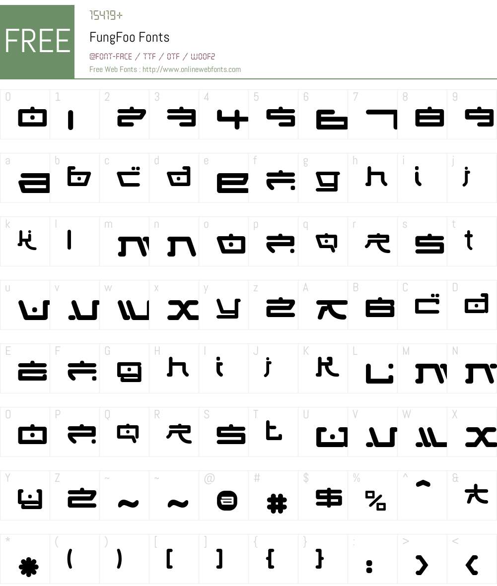 FungFoo Font Screenshots