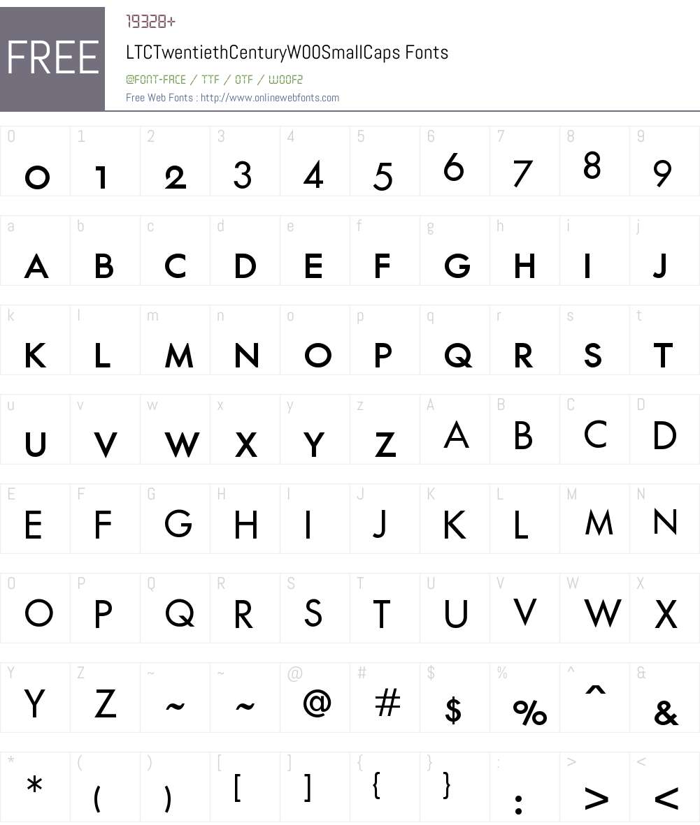 LTCTwentiethCenturyW00-SmallCaps Font Screenshots