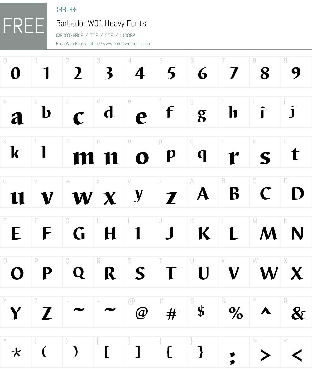 BarbedorW01-Heavy Font Screenshots