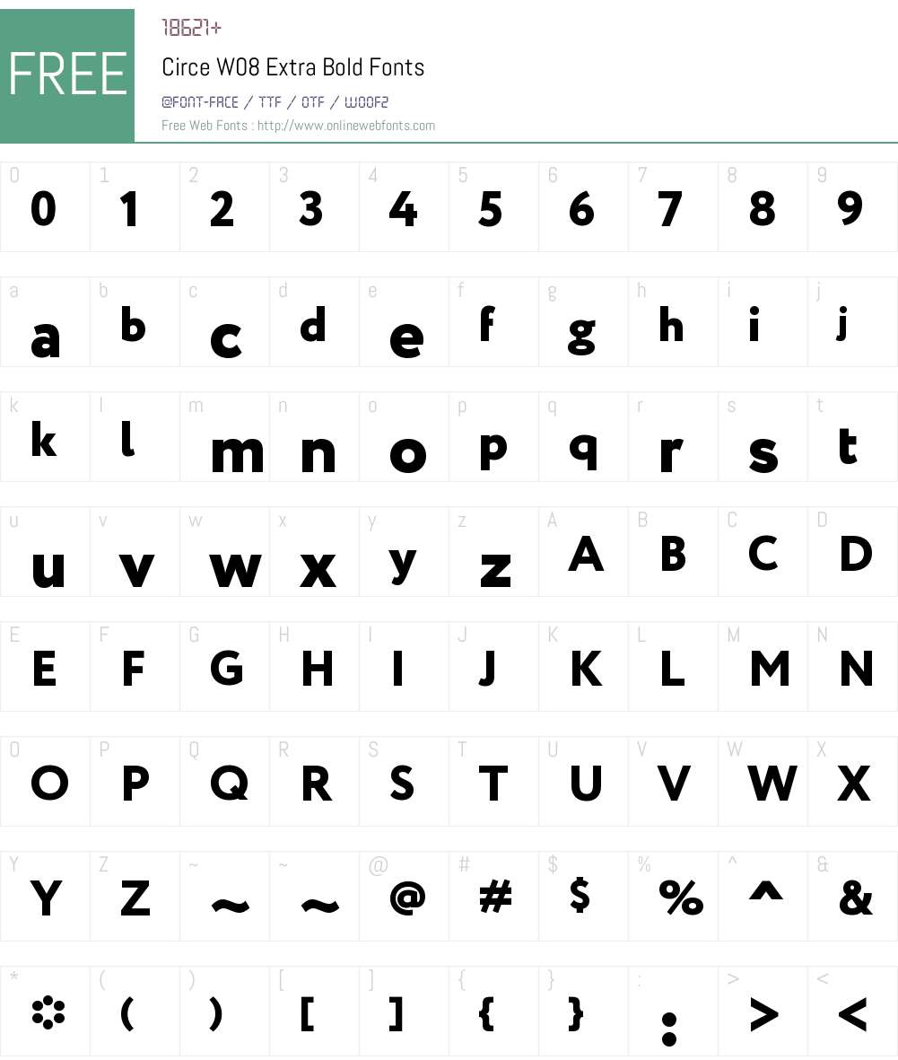 Circe Font Screenshots
