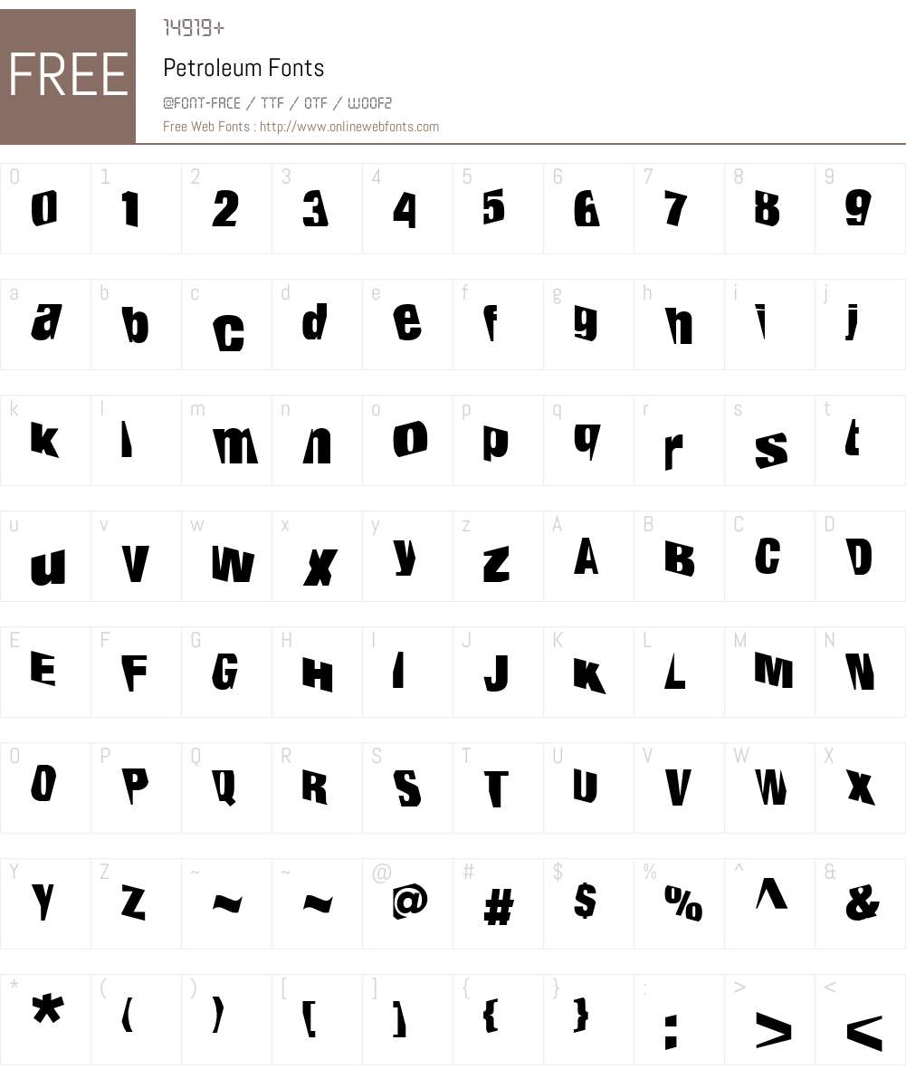 Petroleum Font Screenshots