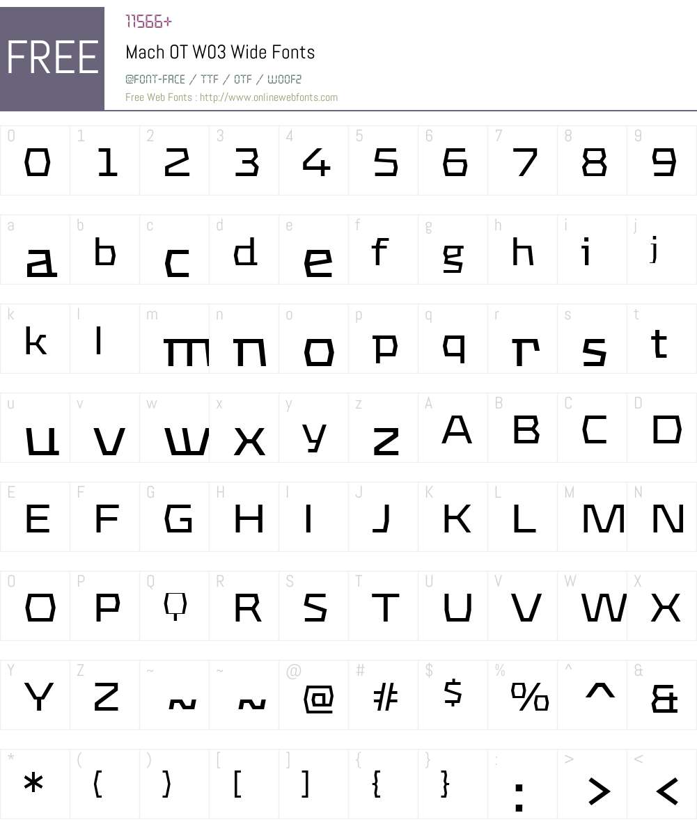 FF Mach Font Screenshots