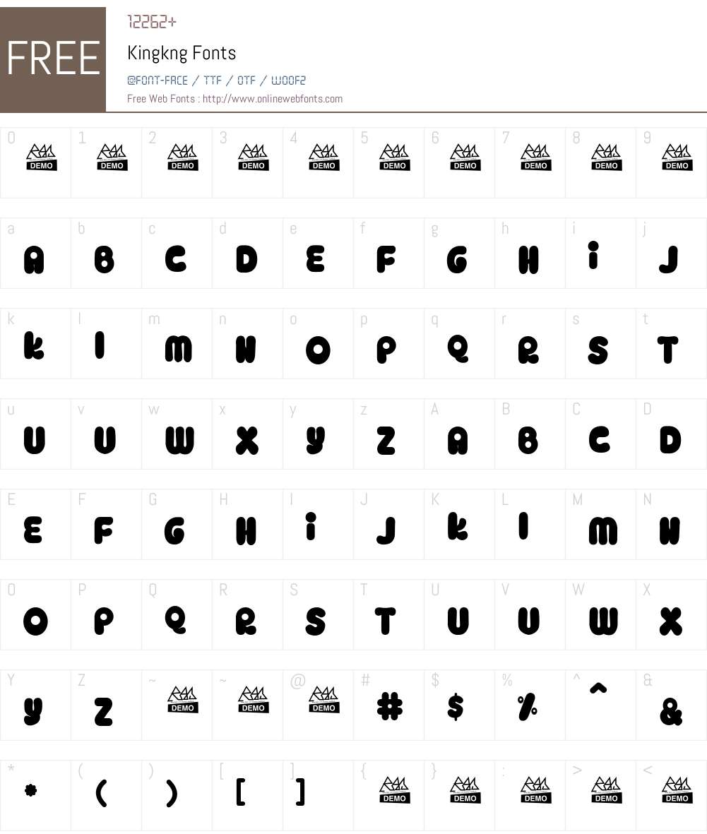 Kingkng Font Screenshots