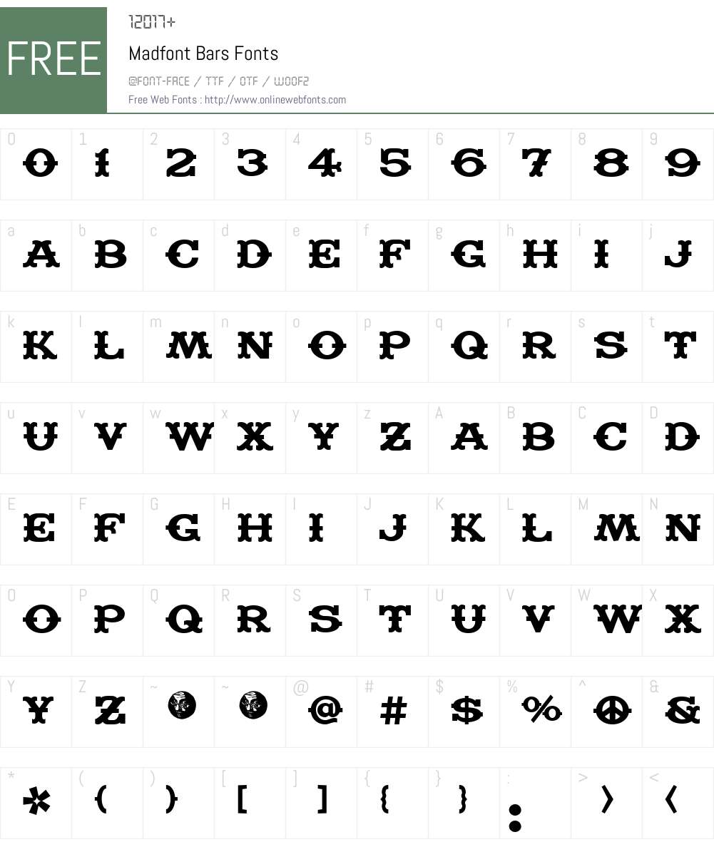 Madfont Bars Font Screenshots