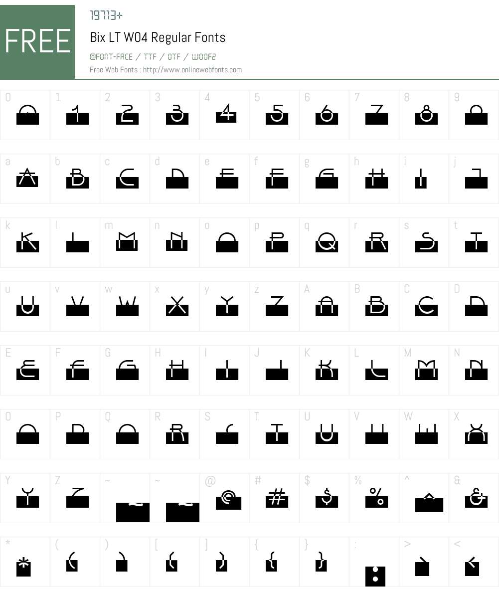 Linotype Bix Font Screenshots