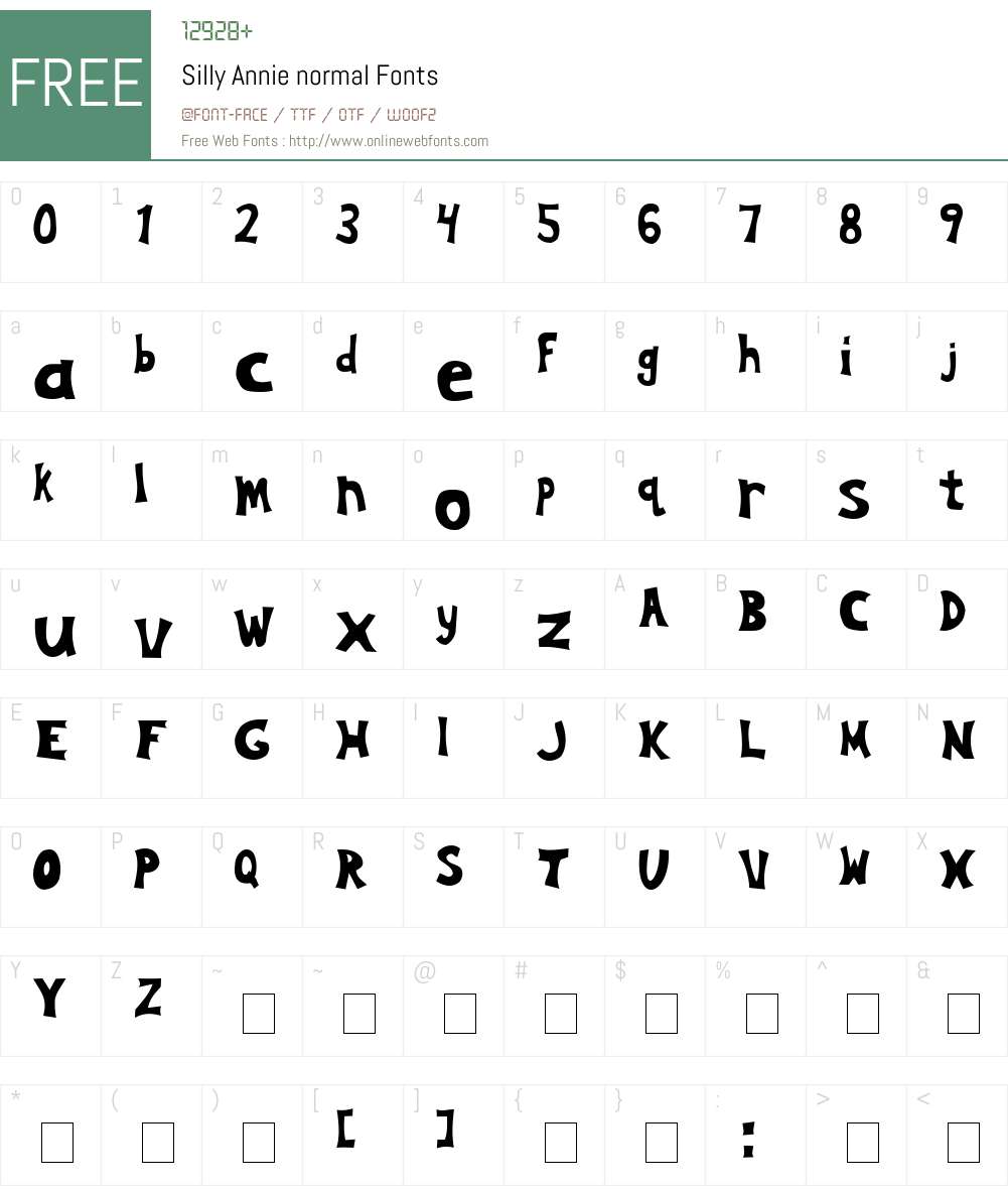 Silly Annie Font Screenshots