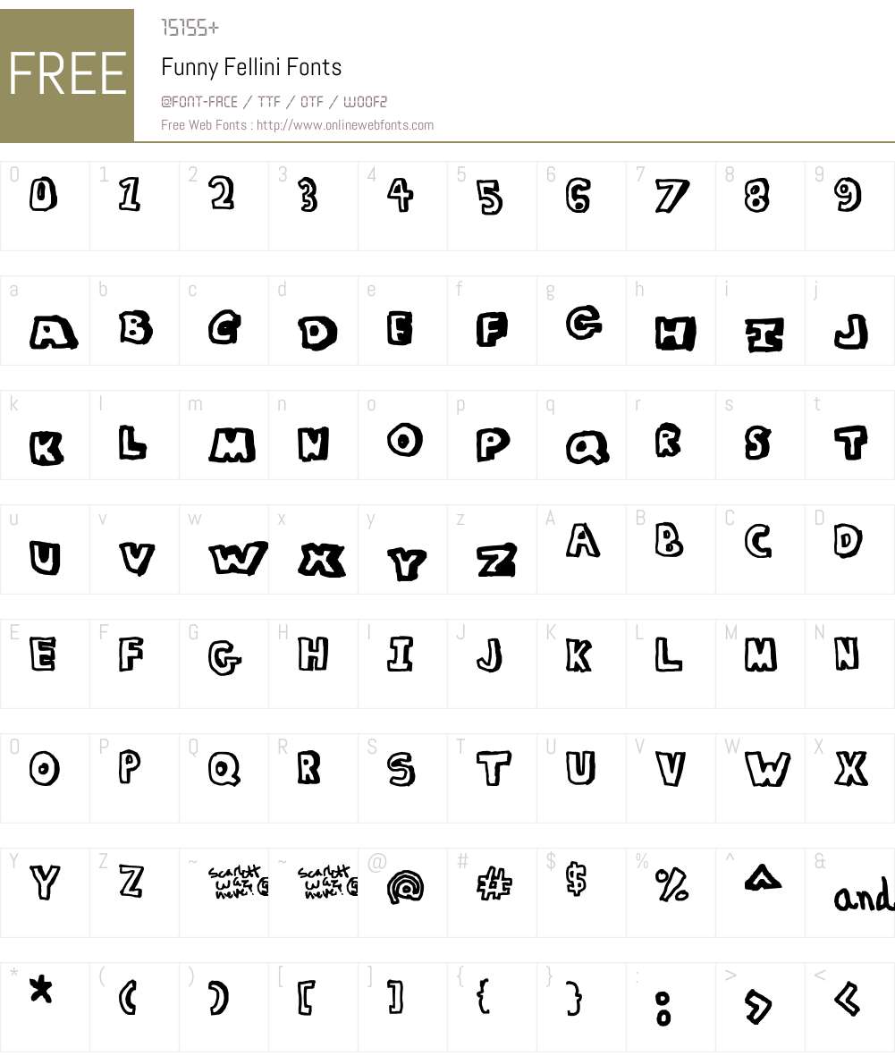 Funny Fellini Font Screenshots