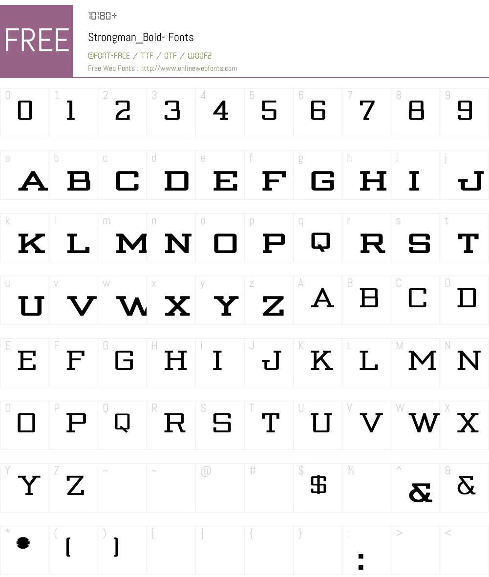 Strongman_Bold- Font Screenshots