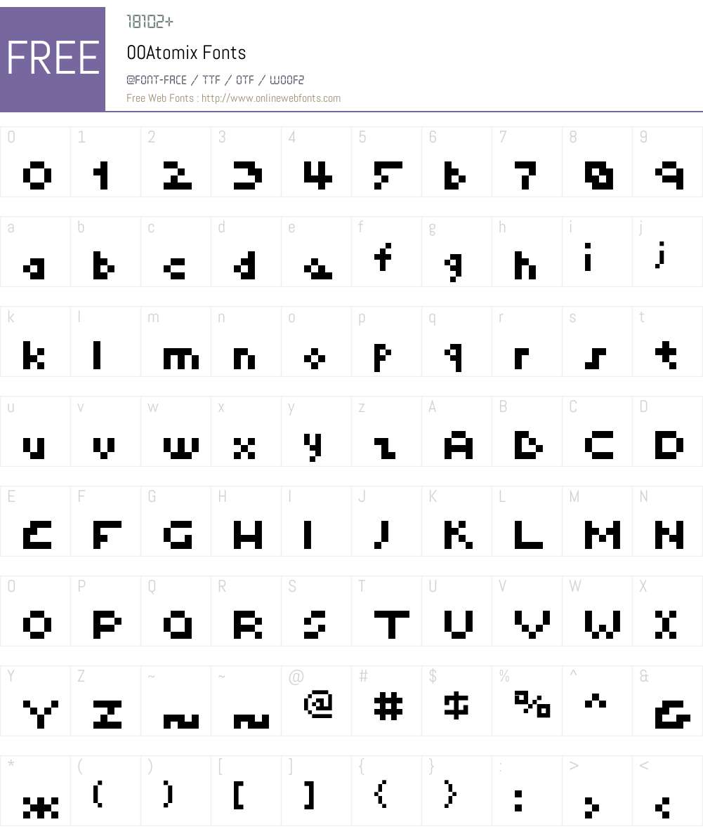 00Atomix Font Screenshots