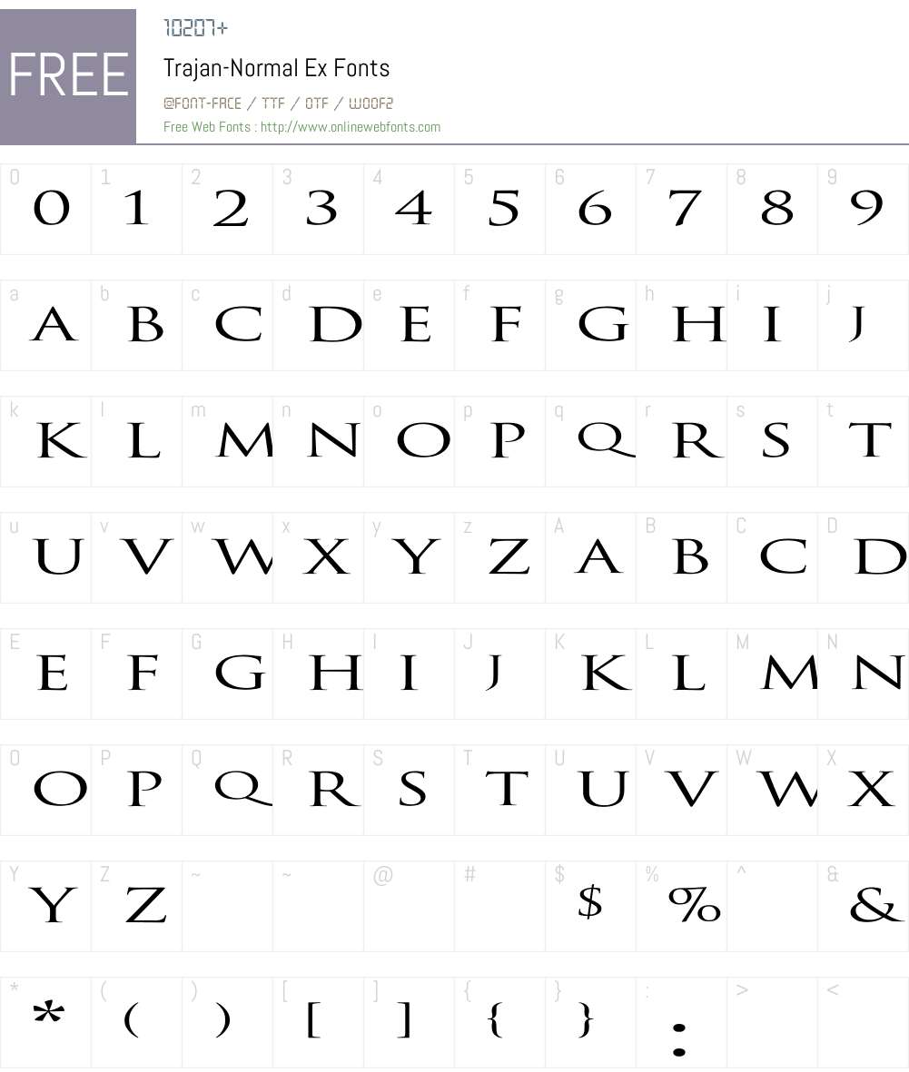Trajan-Normal Ex Trajan-NormalEx Fonts Free Download - OnlineWebFonts.COM