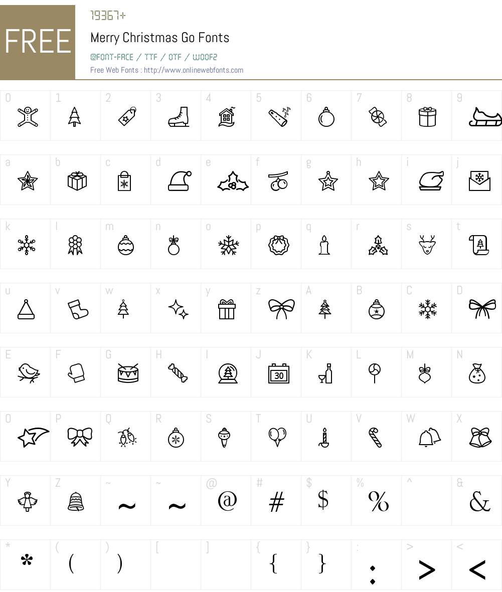 Merry Christmas Go Font Screenshots