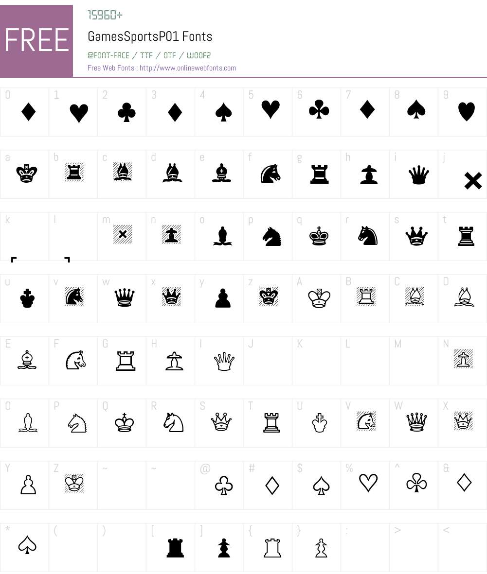 GamesSports Font Screenshots