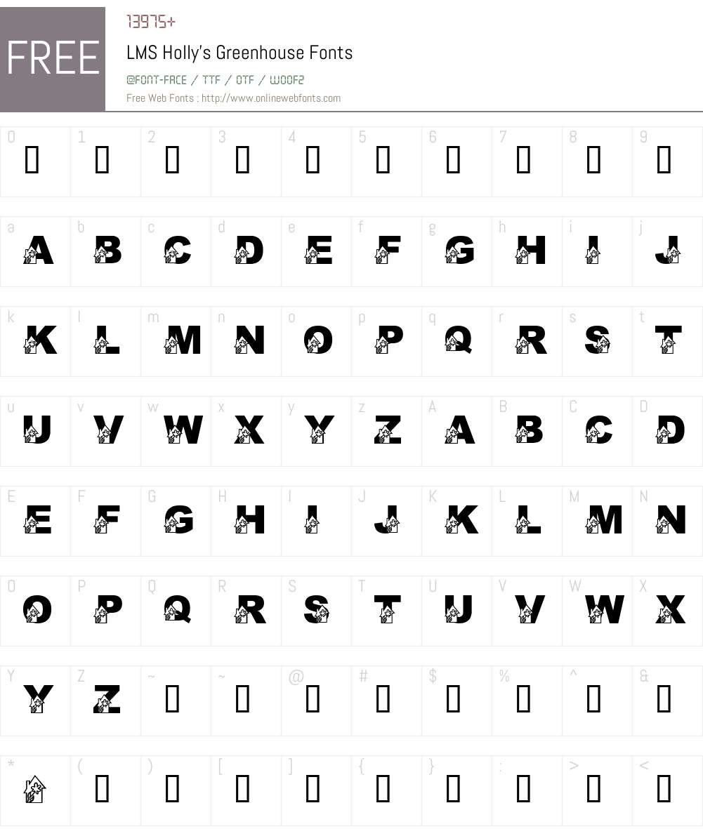 LMS Holly's Greenhouse Font Screenshots