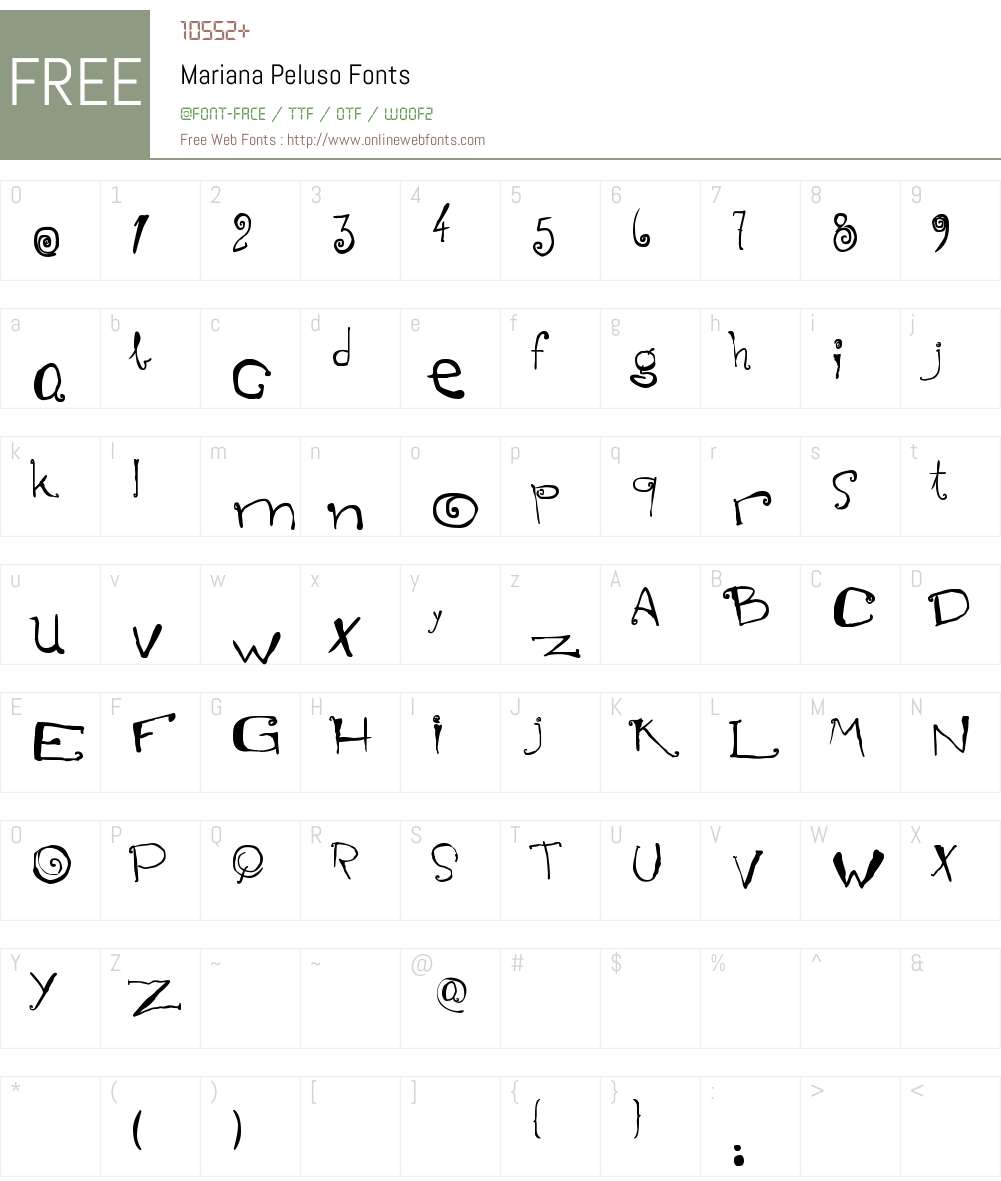 Mariana Peluso Font Screenshots