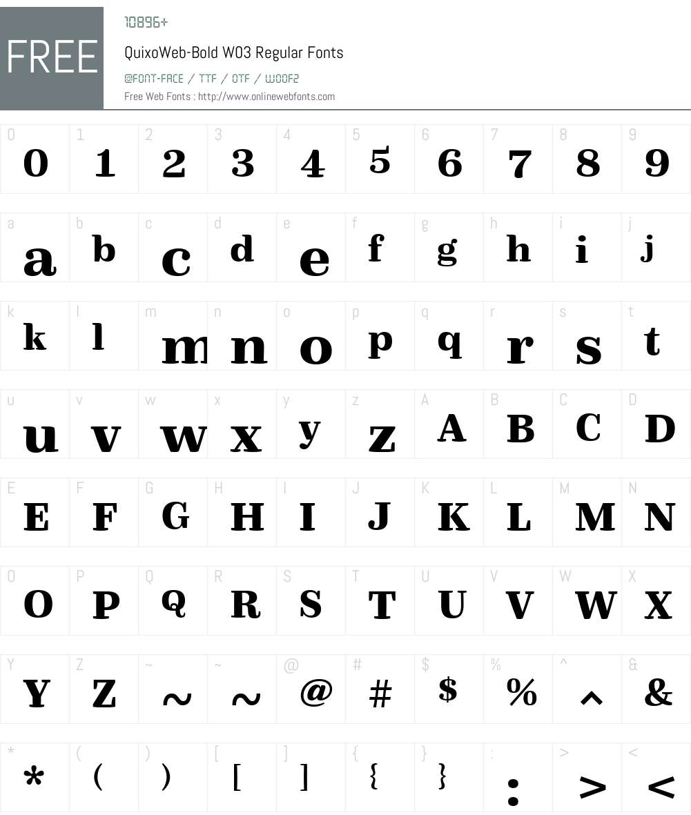 FF Quixo Font Screenshots
