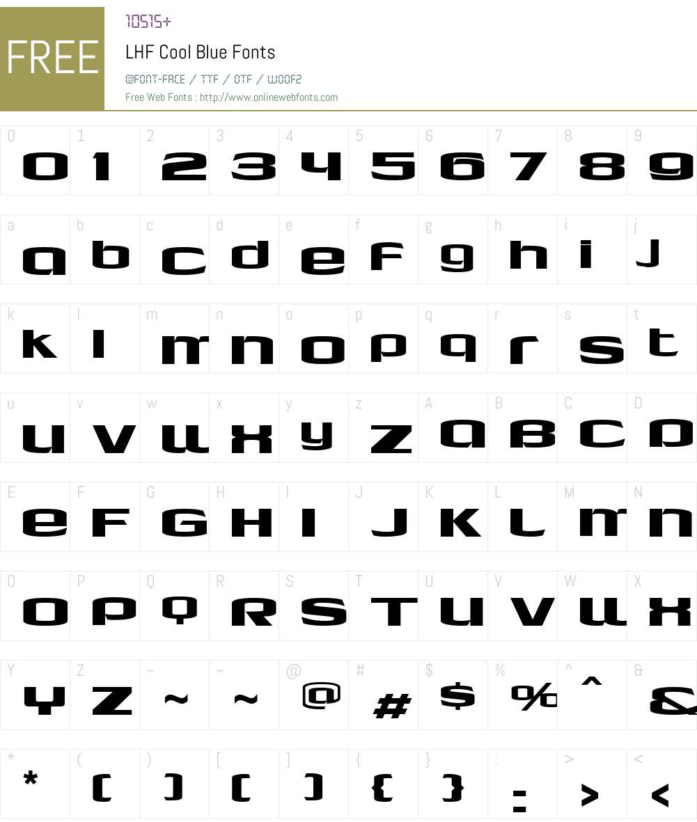 LHF Cool Blue Font Screenshots