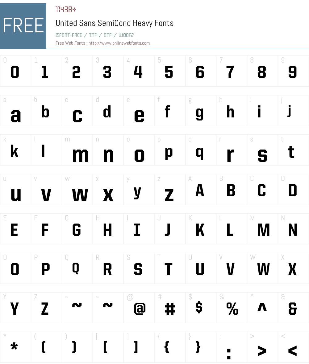 United Sans SemiCond Font Screenshots