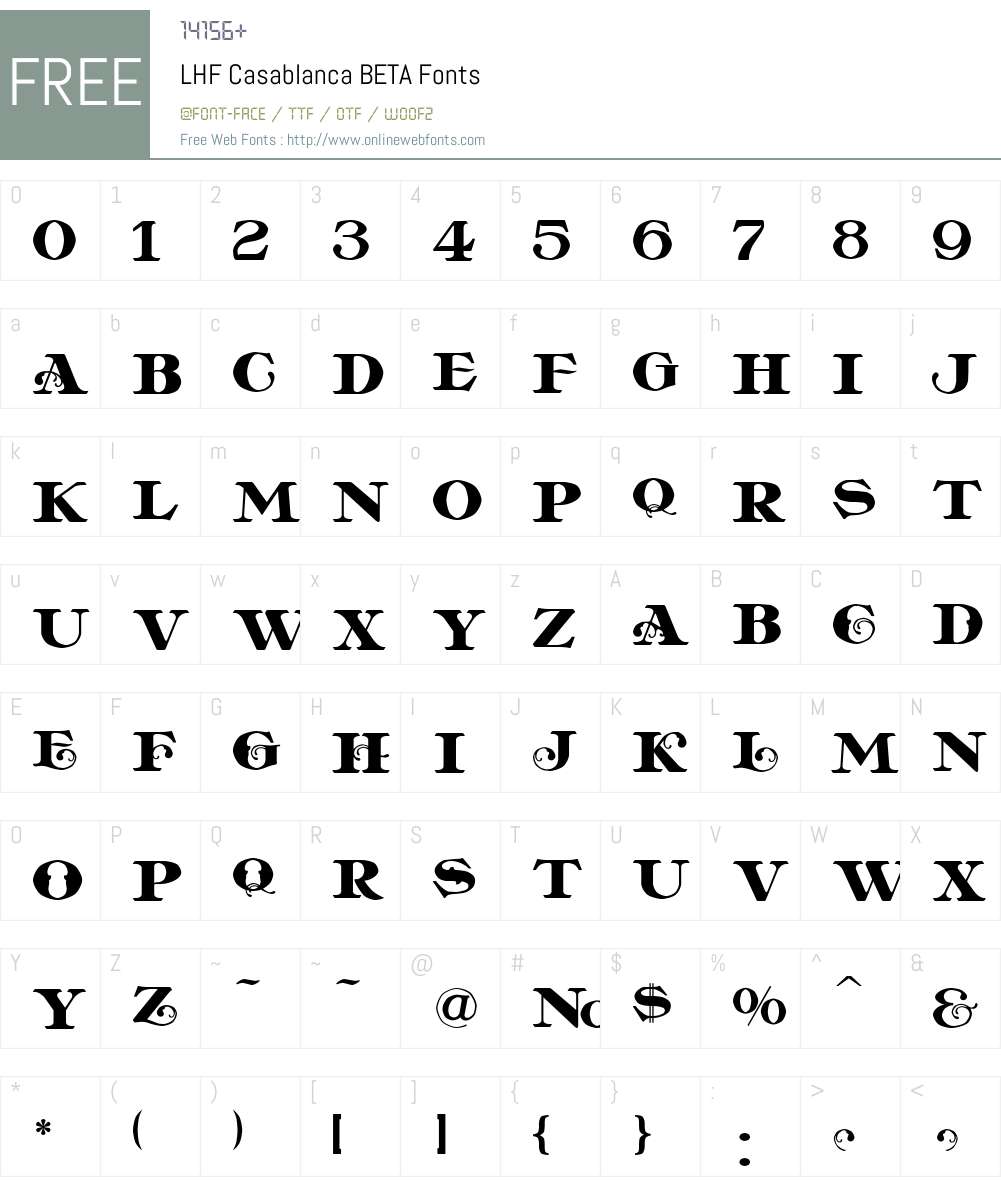 LHF Casablanca BETA Font Screenshots