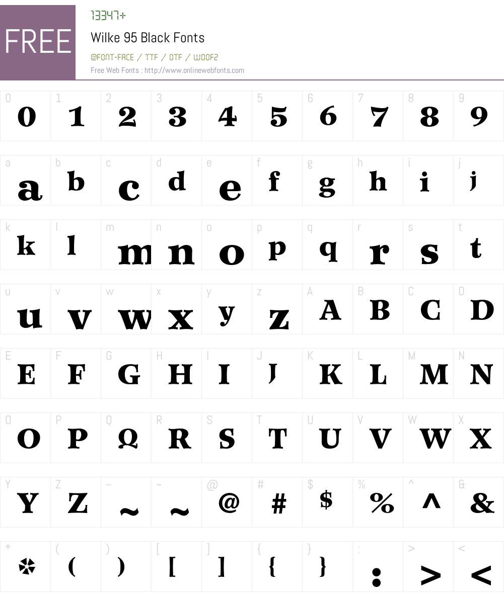 Wilke Font Screenshots