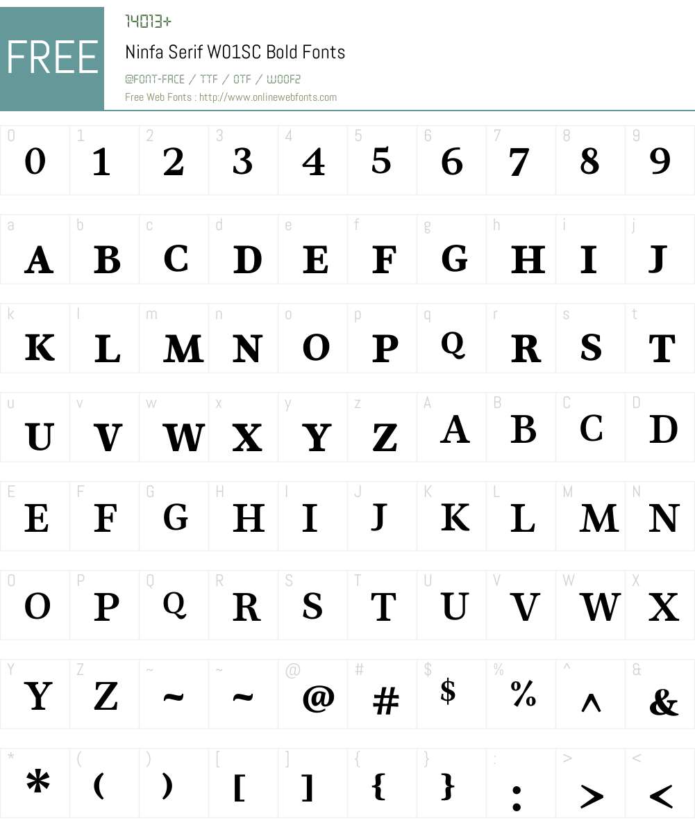 NinfaSerifW01SC-Bold Font Screenshots