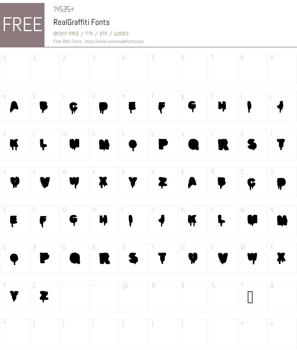 RealGraffiti Font Screenshots