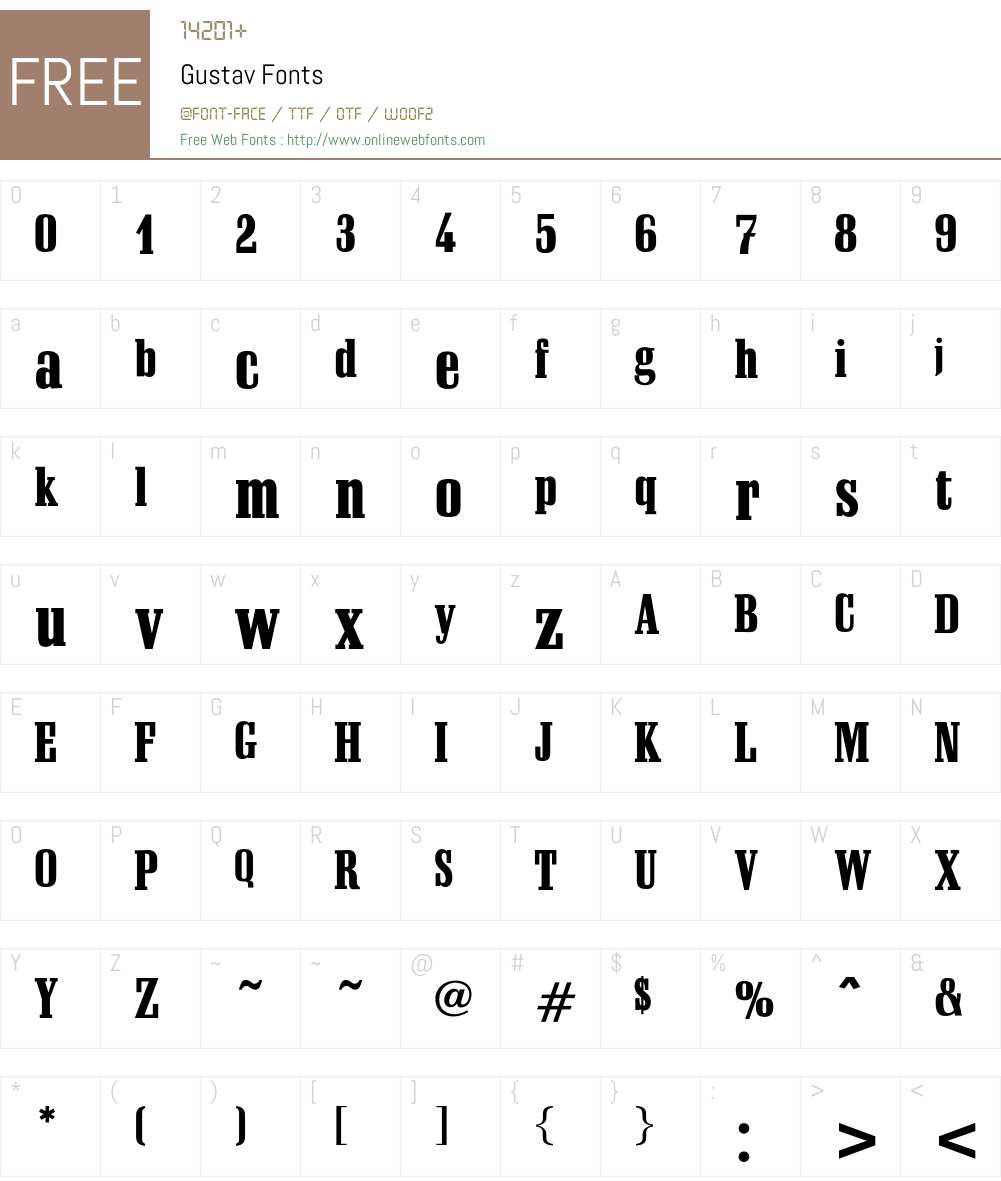 Gustav Font Screenshots