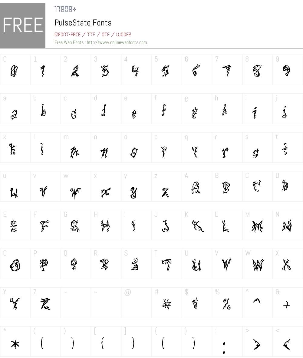 PulseState Font Screenshots