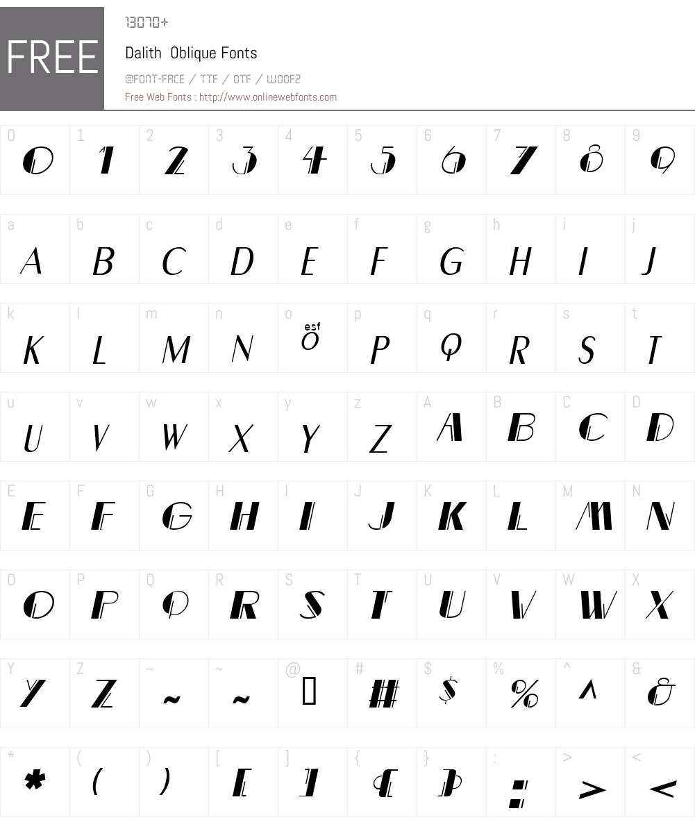 Dalith Font Screenshots