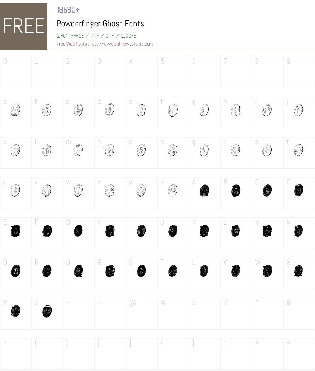 Powderfinger Ghost Font Screenshots