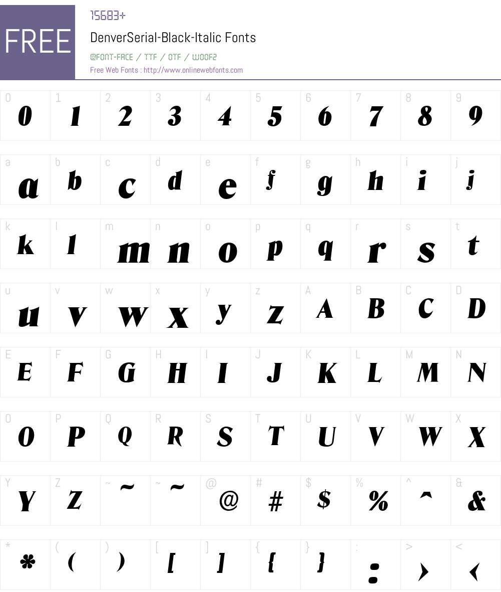 DenverSerial-Black Font Screenshots