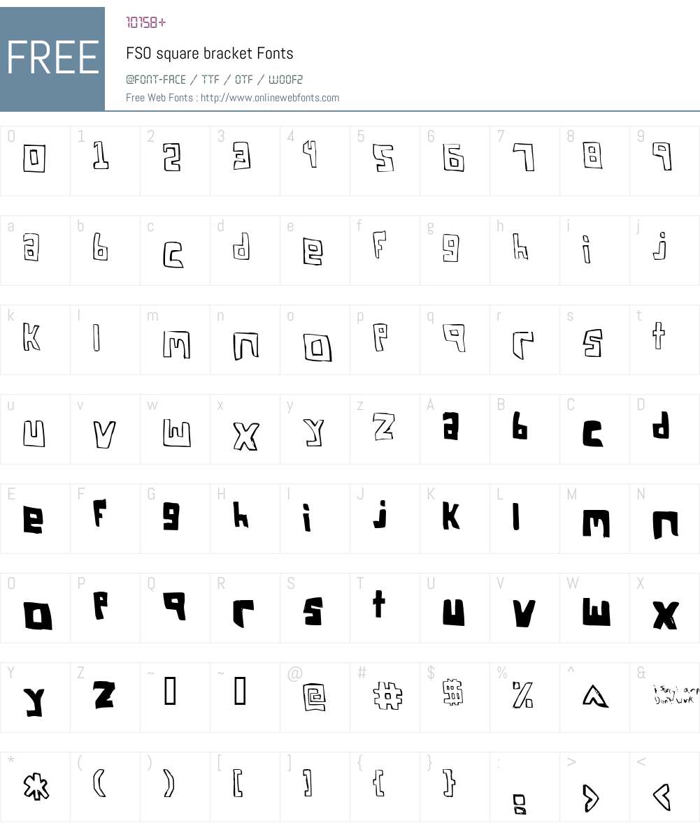 FSO square bracket Font Screenshots