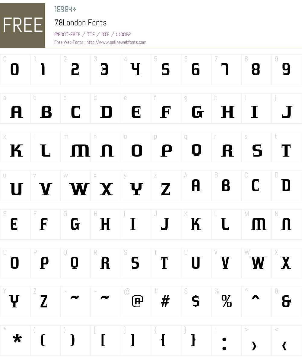 78London Font Screenshots