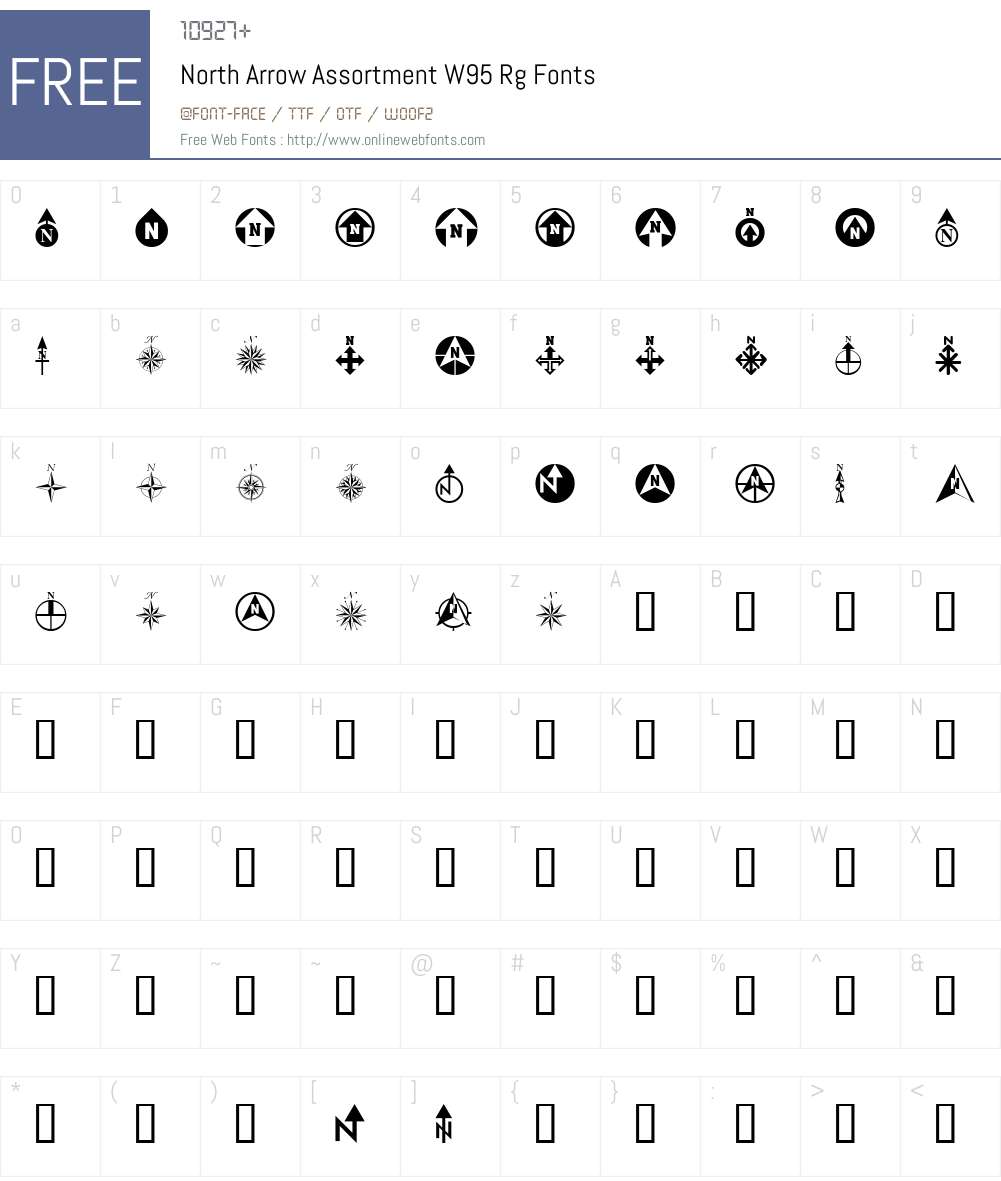 North Arrow Assortment Font Screenshots