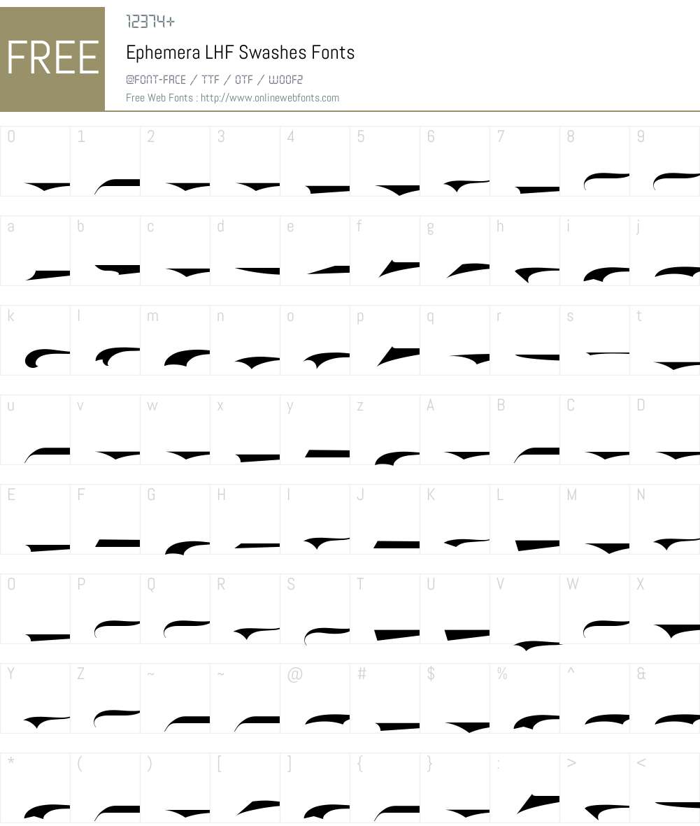 Ephemera LHF Swashes Font Screenshots