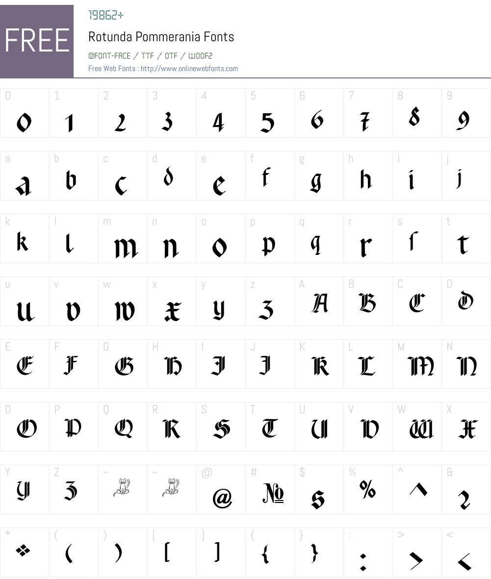 Rotunda Pommerania Font Screenshots