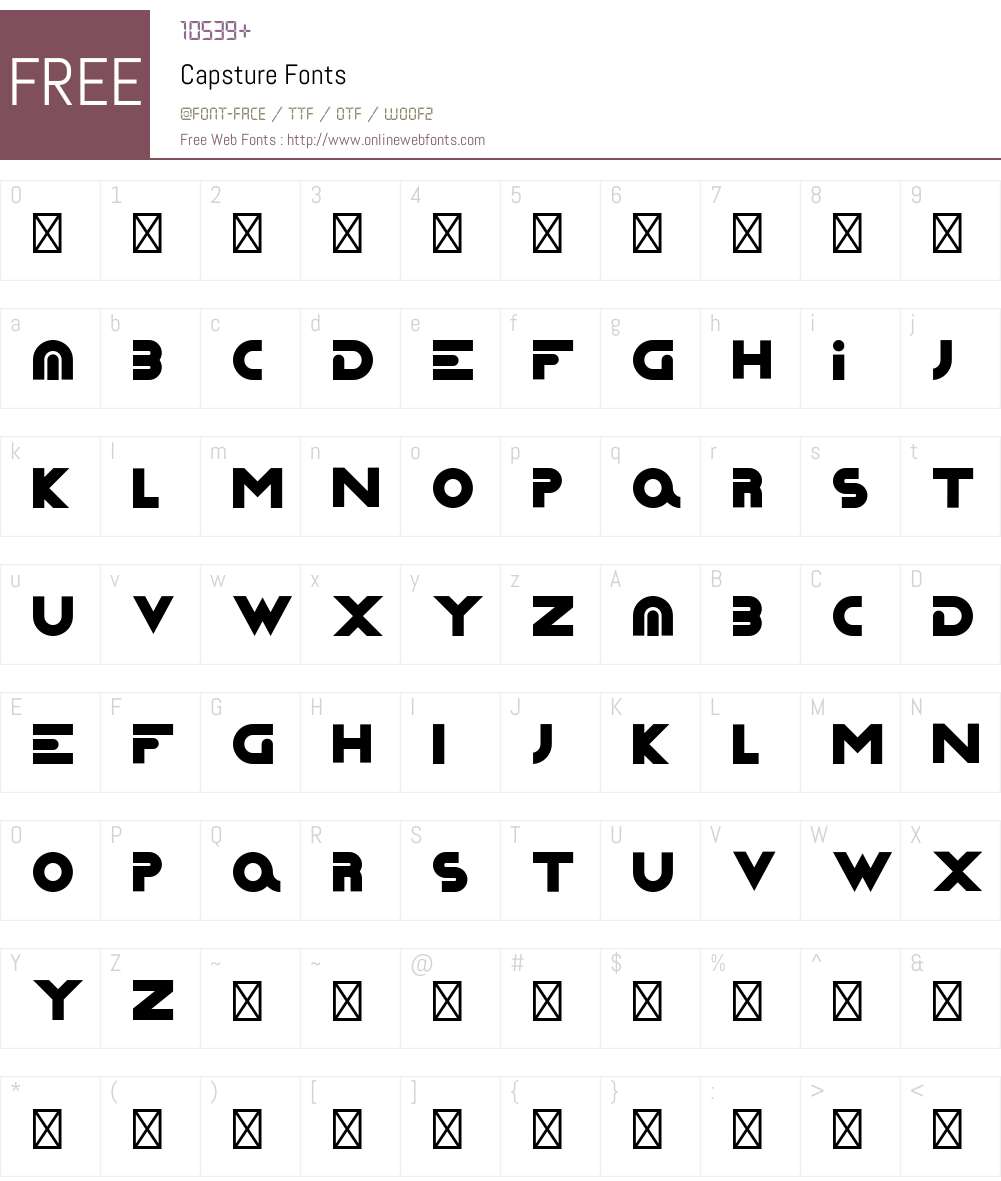 Capsture Font Screenshots