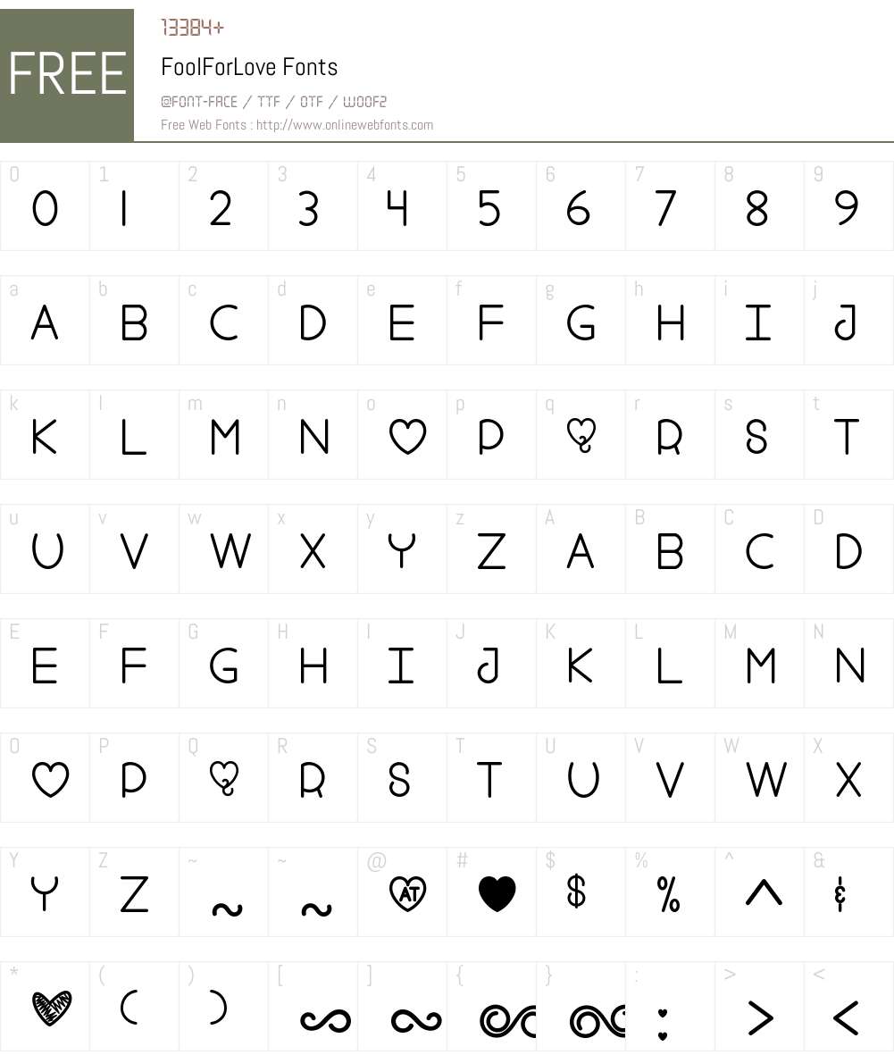 FoolForLove 1.000 Fonts Free Download - OnlineWebFonts.COM
