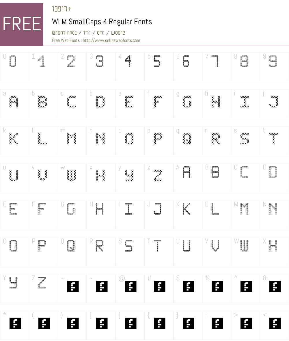 WLM SmallCaps 4 Font Screenshots