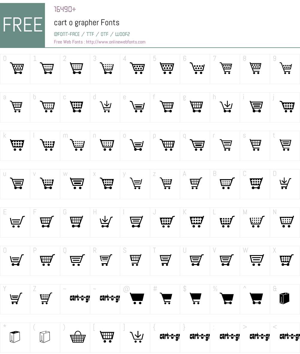 cart o grapher Font Screenshots