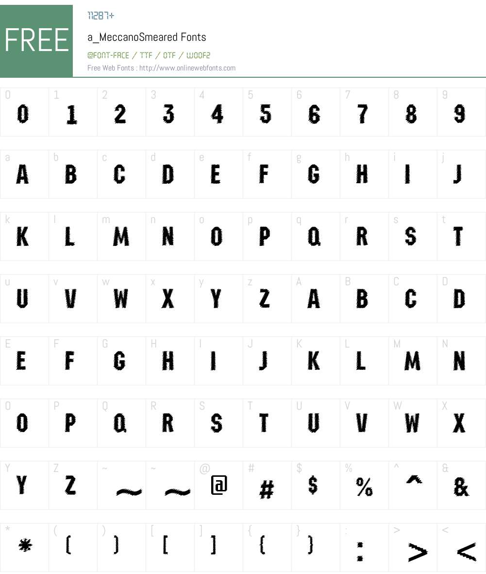 a_MeccanoSmr Font Screenshots