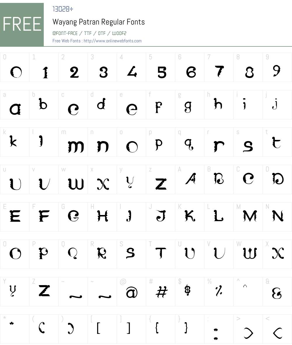 Wayang Patran Font Screenshots