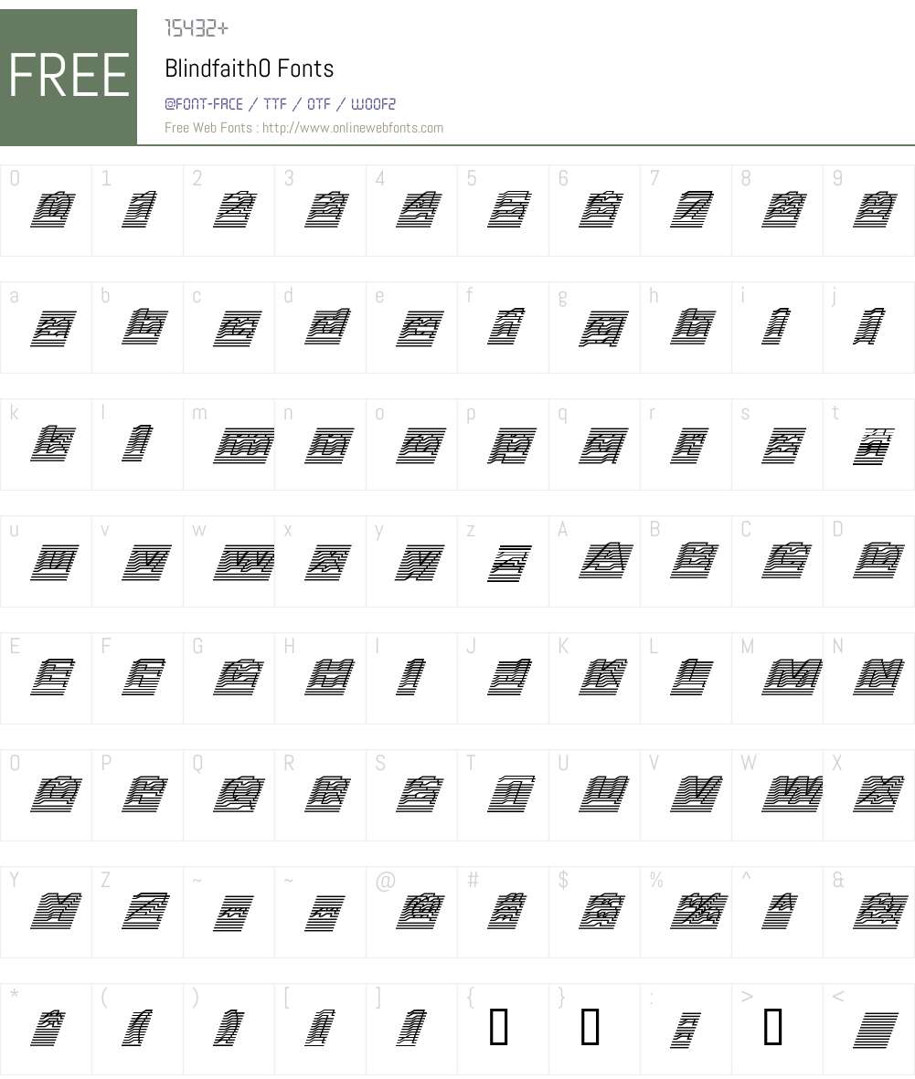 BlindfaithO Font Screenshots