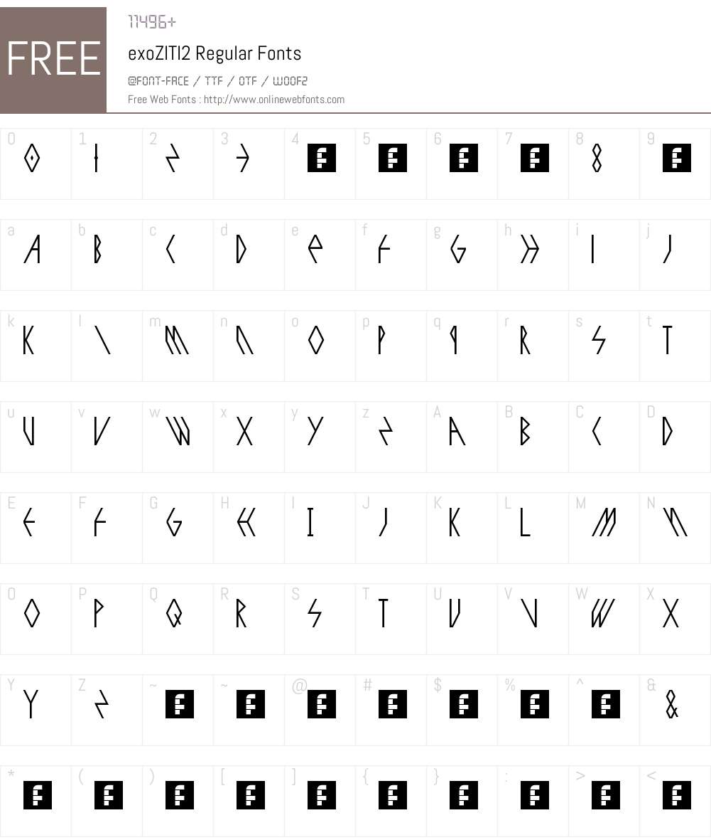 exoZITI2 Font Screenshots