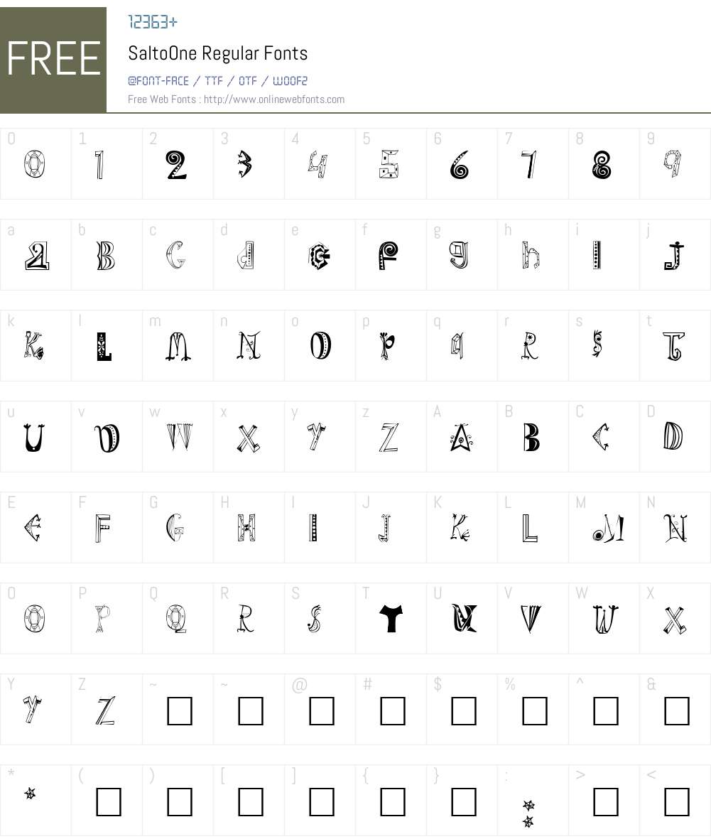SaltoOne Font Screenshots