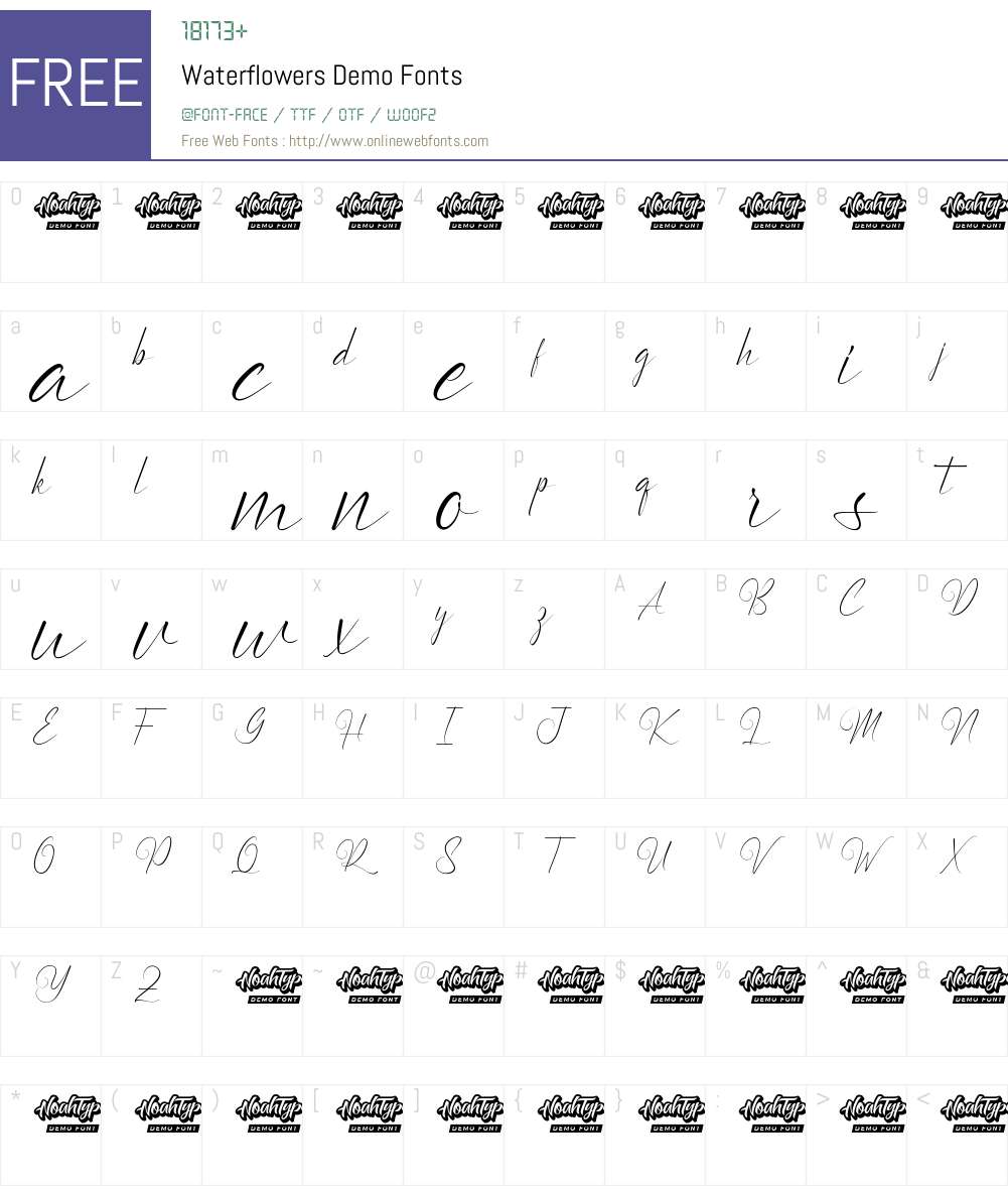 Waterflowers Demo 1.002;Fontself Maker 3.5.4 Fonts Free Download ...