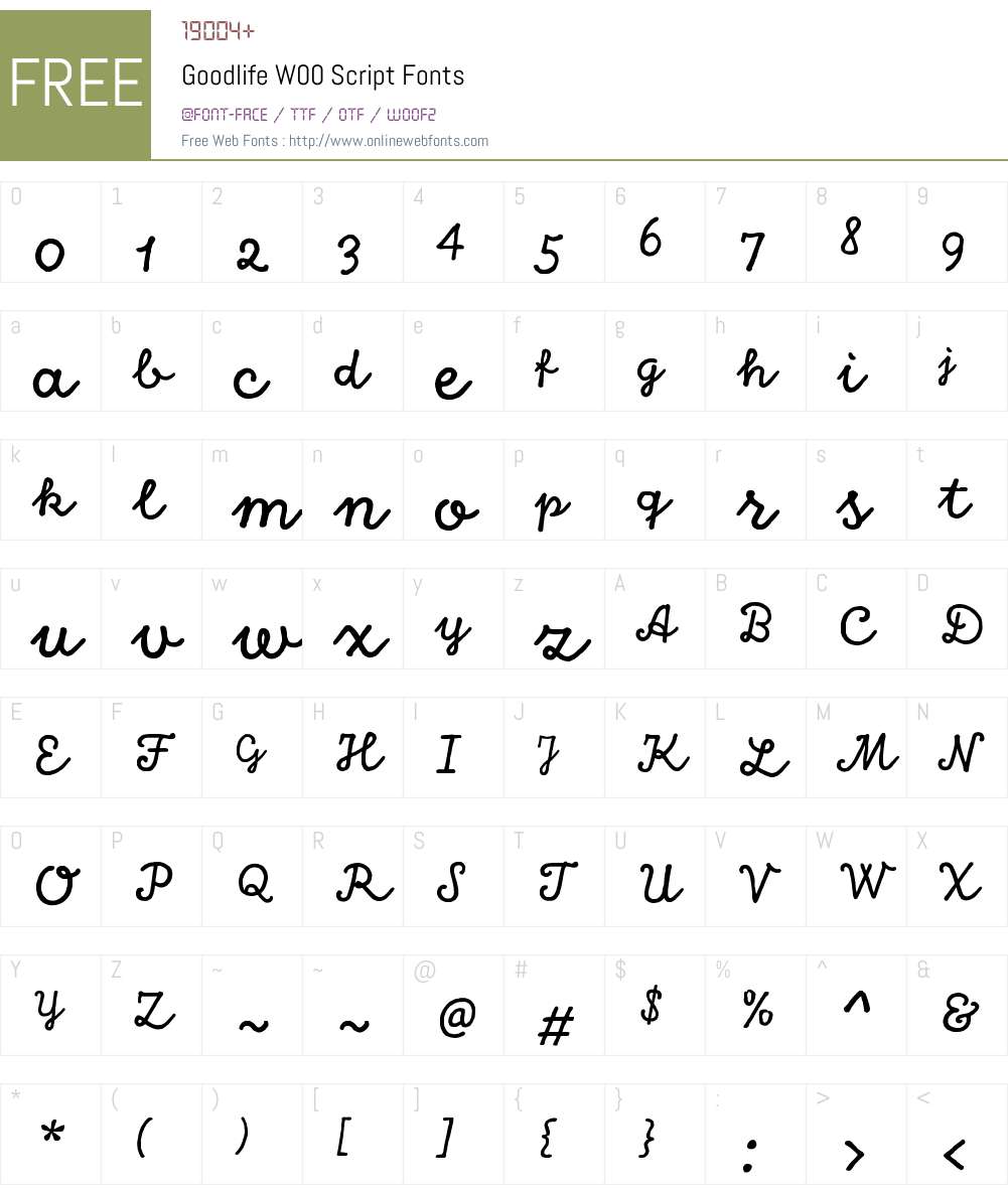 Goodlife Font Screenshots