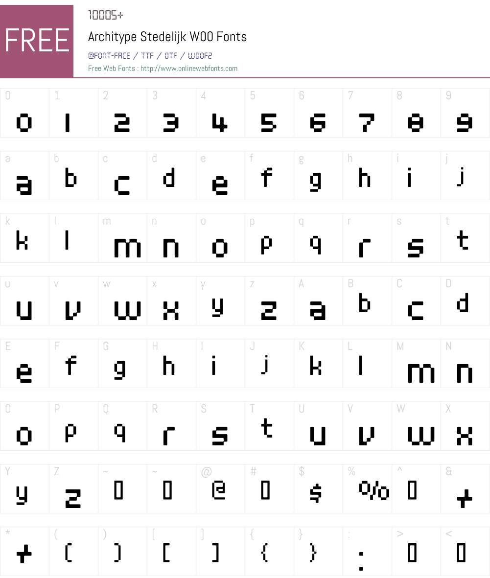 Architype Stedelijk Font Screenshots